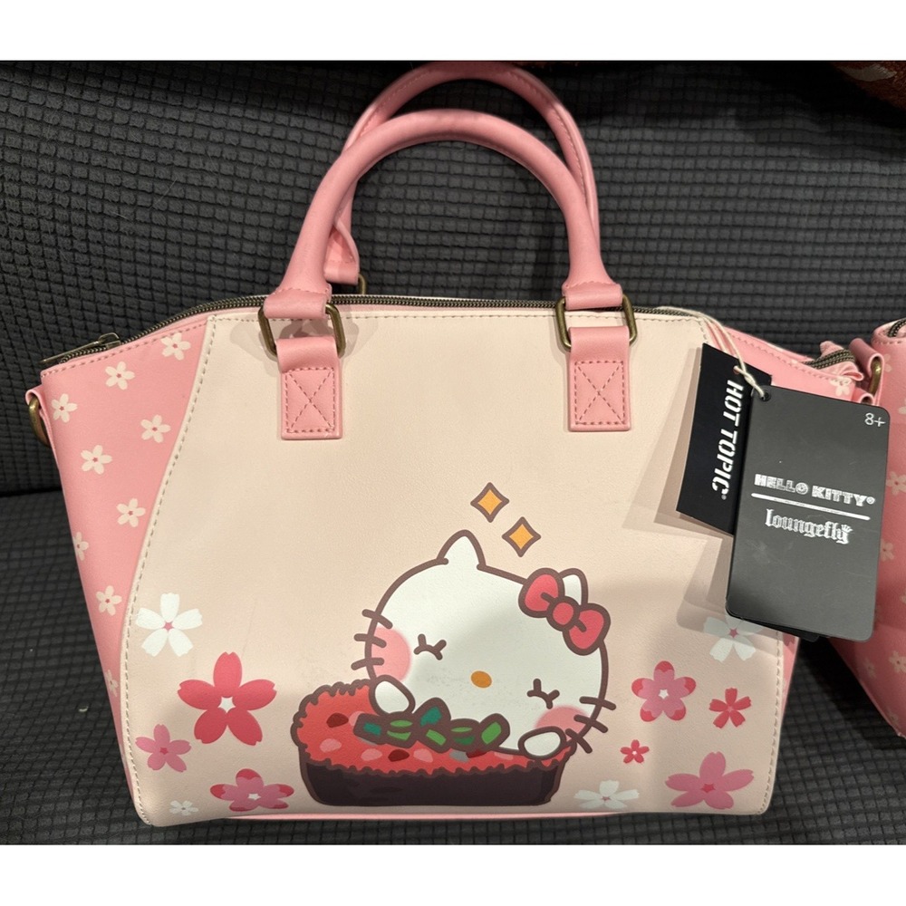 Loungefly Satchel Bag Womens OS Pink Brand New Hello Kitty Sushi Crossbody NWT
